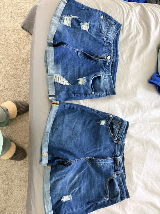 Amazon Pants - Amazon Women's Distressed Denim Shorts - Blue